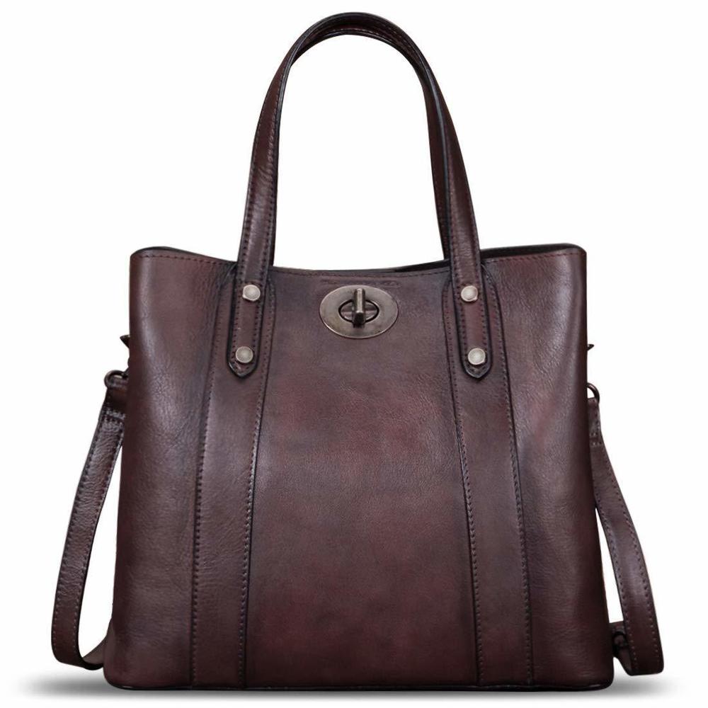 Genuine Leather Handbags Satchel Purses Vintage Handmade Shoulder XD - Picture 2 of 7
